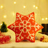 Stuffed Christmas Snowflake Printed Pillow - Uncommongifts.in